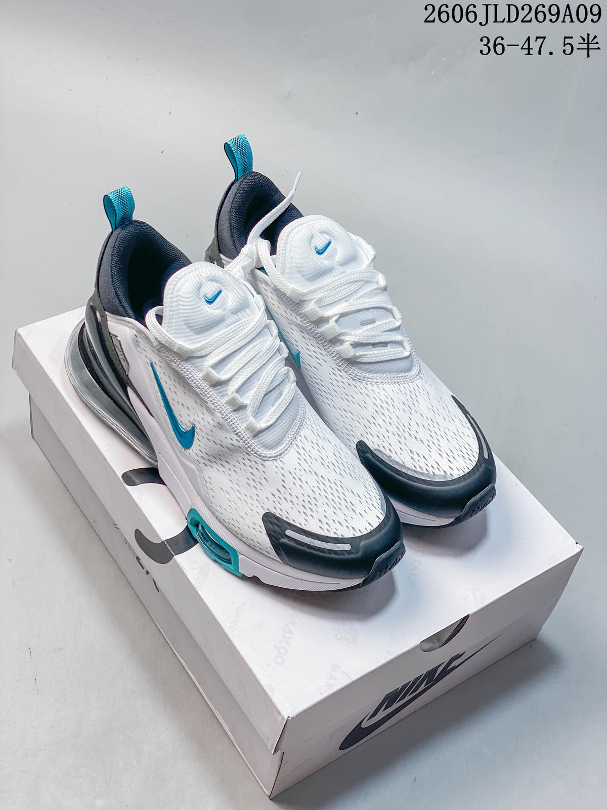 Nike Air Max 270 Sneakers White Teal Black