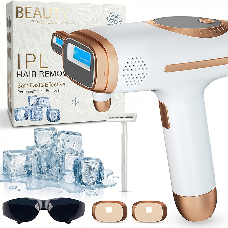 IPL Hair Removal Device with Cooling Care Function, Permanent Hair Removal for Men And Women, 999, 999 Flashes -Free IPL Hair Remover, Underarm Legs Arms Bikini Line Hair Removal Device