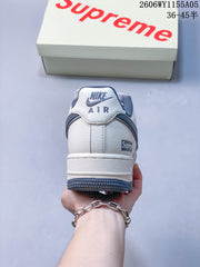 Nike Air Force 1 Low '07 x Supreme White Slate Blue Sneakers