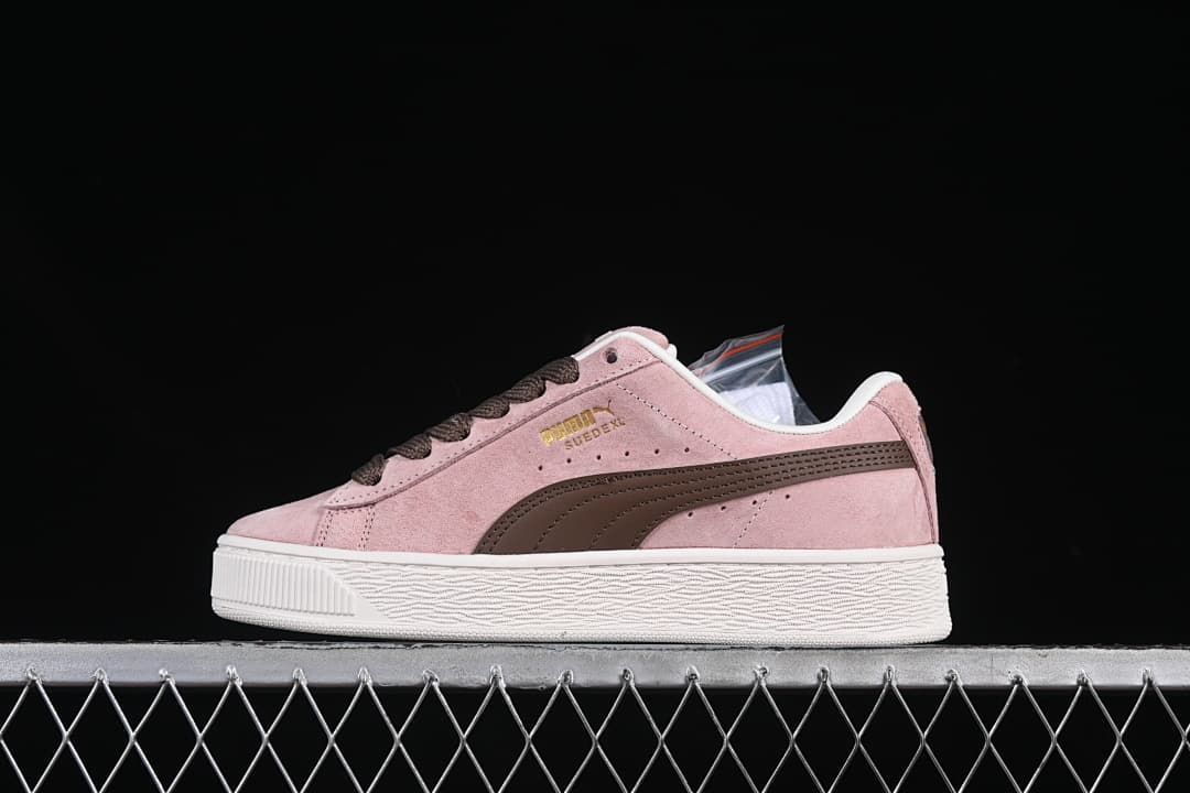 Puma Suede XL Pink Brown Sneakers 395205-11