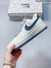 Nike Air Force 1 '07 Low Sneakers White Gray Navy