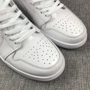 Jordan Air Jordan 1 Mid White Patent-Style Sneakers BQ6472-111