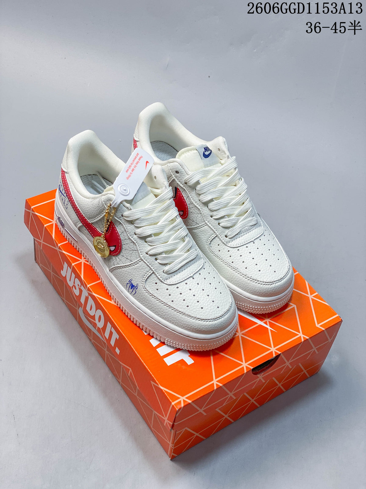 Nike Air Force 1 Low Spider-Man Graphic Sneakers, White
