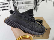 Yeezy 350 V2 Kids Sneakers in Black and Gum