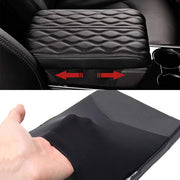 Leather Car Armrest Pad — Memory Foam Center Console Cover
