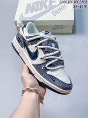 Nike SB Dunk Low White Navy Gray Sneakers YX5066-286