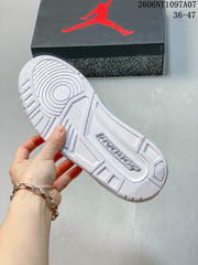 Jordan Air Jordan 3 White and Grey Mid-Top Sneakers