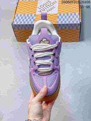 Louis Vuitton Trainer Sneakers in Lavender and Gum