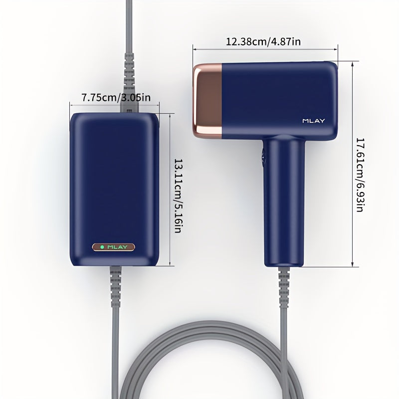 IPL Permanent Hair Removal System, Hair Removal Device Suitable for Women And Men, Whole Body Hair Removal, Unique Ice Compress Function, 5 Power Levels & 2 Flash Modes, High Energy And Fast Hair Removal