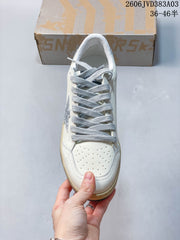 Golden Goose Super-Star White Glitter Star Sneakers 2606JVD383A03