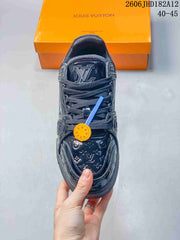 Louis Vuitton Trainer Low-Top Sneakers in Dark Navy
