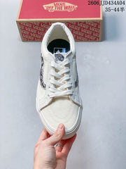 Vans Old Skool Low-Top Sneakers in Cream and Gray