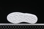 Alexander McQueen White Leather-Style Sneakers with Crystal Heel