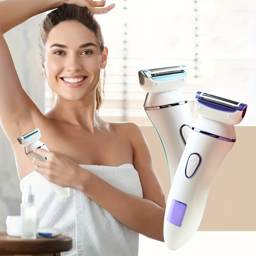 Women'S Electric Shaver, Ideal Gifts for Her, Rechargeable Wet And Dry Razor, IPX7 Rated Hair Remover for Legs