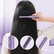 Mini Cordless Hair Straightener Brush – Ceramic Comb, USB Rechargeable, All Hair Types