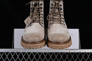 Timberland TB10078 Beige Grey Mid-Height Lace-Up Boots