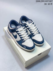 Nike SB Dunk Low Off-White Blue and White Sneakers