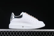 Alexander McQueen White Sneakers with Silver Mirror Heel