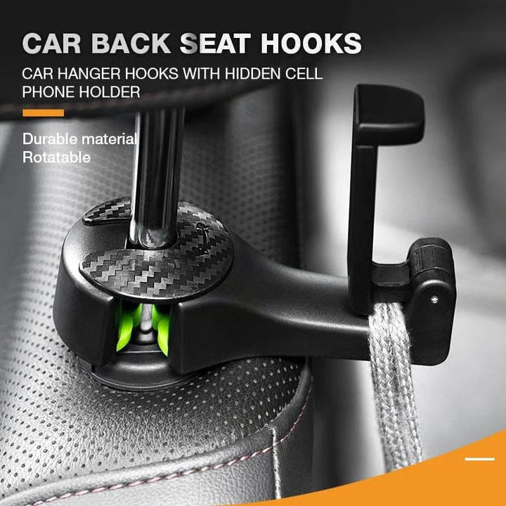 2-in-1 Car Headrest Hook & Phone Holder