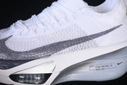 Nike ZoomX Vaporfly Next% 3 Road Racing Shoes, White/Grey
