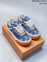 Louis Vuitton Tilted Blue Monogram Lace-Up Sneakers