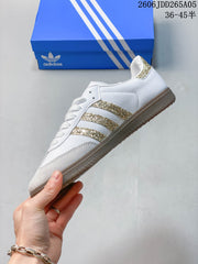 adidas Samba OG White and Gold Low-Top Sneakers D265A05