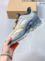 ECCO Men's Trail Sneakers in White, Gray and Orange