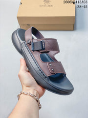 ROMON Men's Brown Adjustable Strap Sandals 06ND413A03
