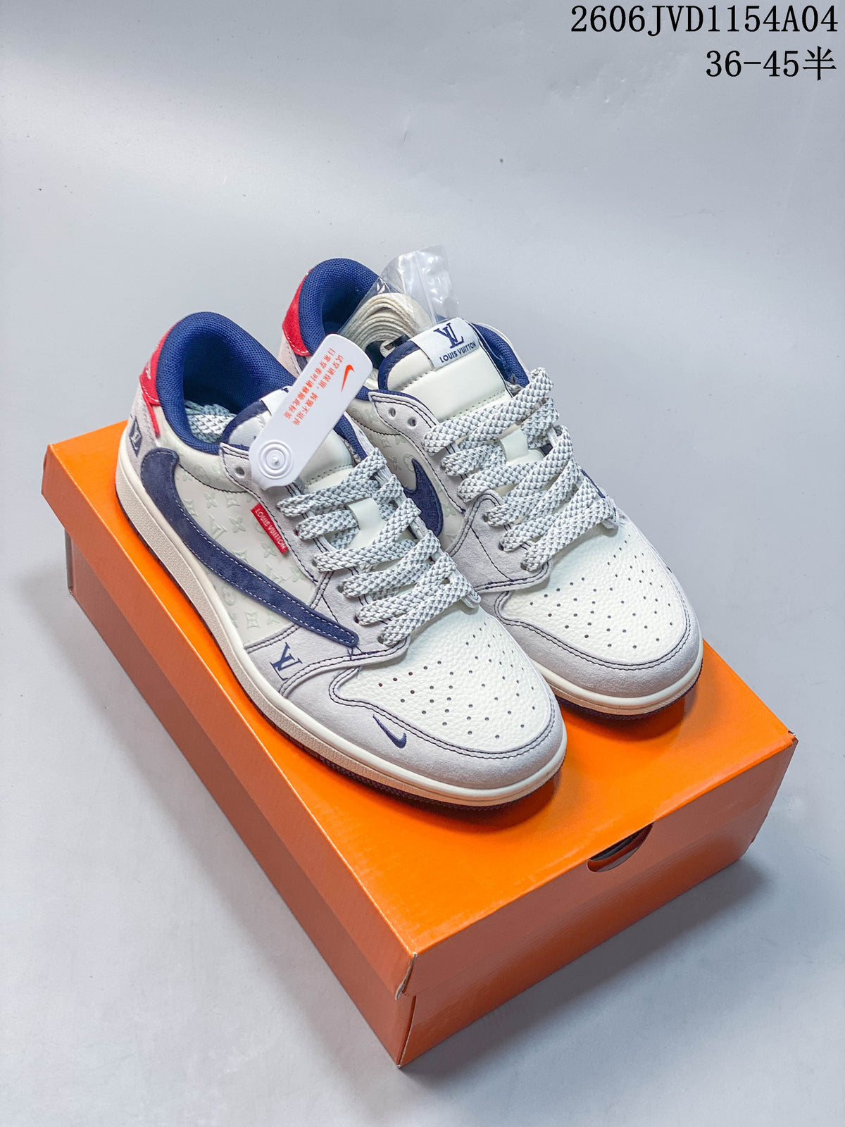 Jordan Air Jordan 1 Low Fragment Travis Scott White Blue
