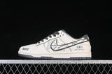 Nike SB Dunk Low White and Gray Printed Sneakers