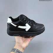 Off-White Out of Office Low-Top Sneakers, Black and White