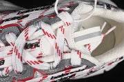 Balenciaga 3XL Lace Sneakers in White, Red and Brown