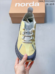 Norda Trail Running Shoes in Yellow and Charcoal