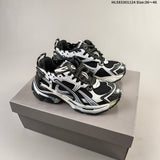 Balenciaga Runner Low-Top Sneakers in Black and White