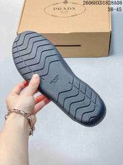 Prada Dark Blue Mesh Lace-Up Sneakers