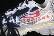 Balenciaga 3XL Split Logo Sneakers in Eggshell, Red and Navy