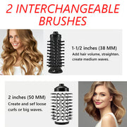 2-in-1 Hot Air Styler & Rotating Hair Dryer Brush – Ceramic Ionic, 3-Heat, Dual Brush Heads