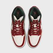 Jordan Air Jordan 1 Mid - Sail / Midnight Green / Pure Platinum / Redstone