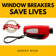 2-in-1 Emergency Window Breaker & Seatbelt Cutter — Lifetime Warranty