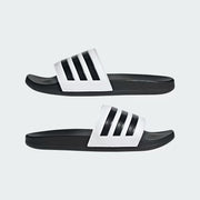Men's Adidas Adilette Comfort Slides - White/Black