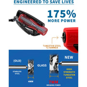 2-in-1 Emergency Window Breaker & Seatbelt Cutter — Lifetime Warranty