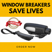 2-in-1 Emergency Window Breaker & Seatbelt Cutter — Lifetime Warranty