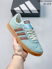 adidas VL Court Classic Sneakers, Blue and Brown