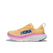 HOKA Bondi 8 Running Sneakers in Orange, Blue and Purple