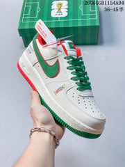 Nike Air Force 1 Low White Green Red WY0655-110