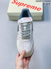 Nike Air Force 1 Low '07 x Supreme White Slate Blue Sneakers