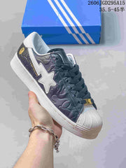 Adidas Superstar Shell-Toe Sneakers in Mixed Colors