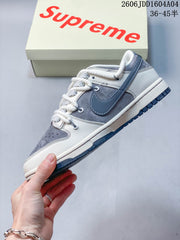 Nike SB Dunk Low Gray and White Sneakers YX5066-246