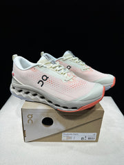 On Cloudsurfer Trail 2 Trail Running Shoes, Ivory and Coral