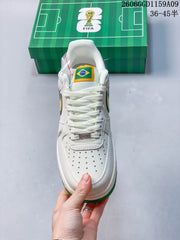 Nike Air Force 1 Low Brazil 2016 White Green Yellow